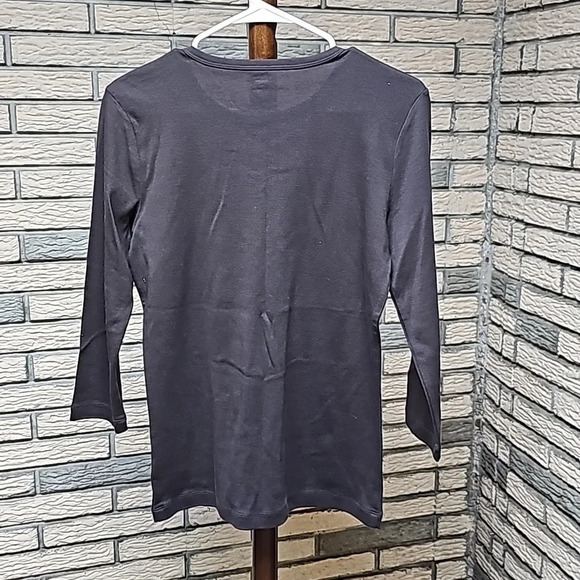 Ak Anne Klein Sport Long Sleeve Shirt SZ L Petite - Picture 4 of 8